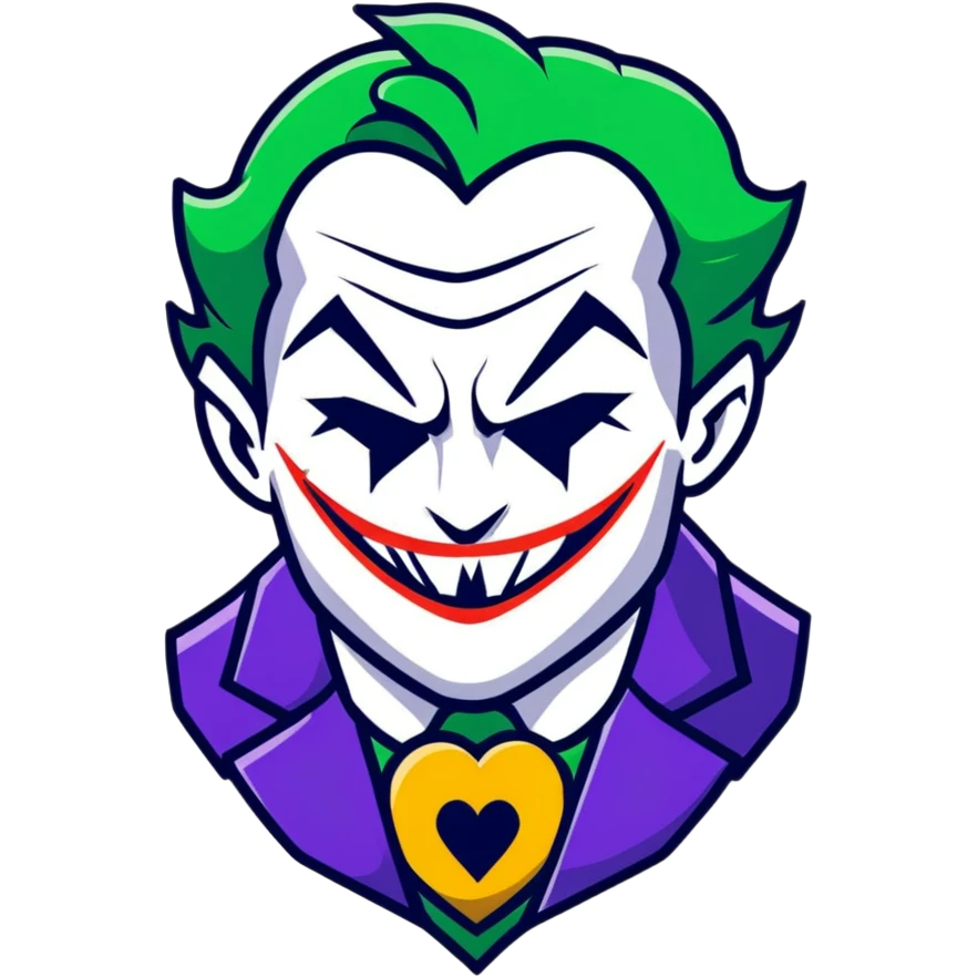 Joker breaking a heart emoji