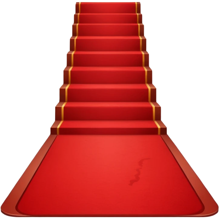 Minimalist emoji-style sticker of a blood-red carpet shaped like a thick trail or drop, flat vector design, no shadows. emoji