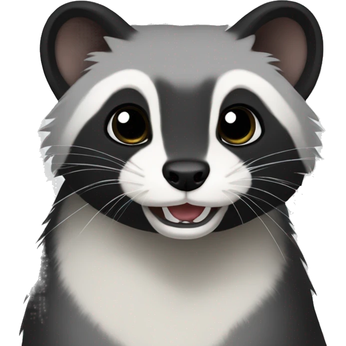 Gray black Ferret by dishwasher  emoji