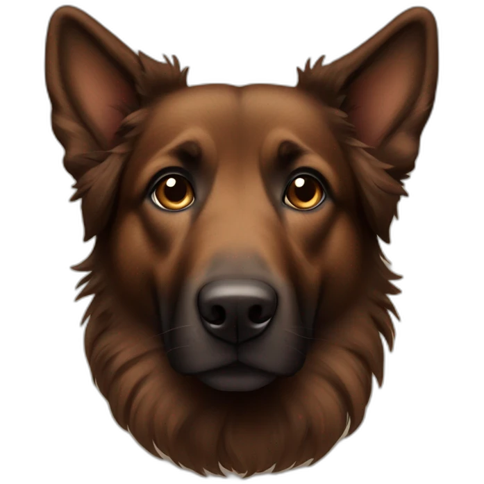 Brown shepherd dog emoji