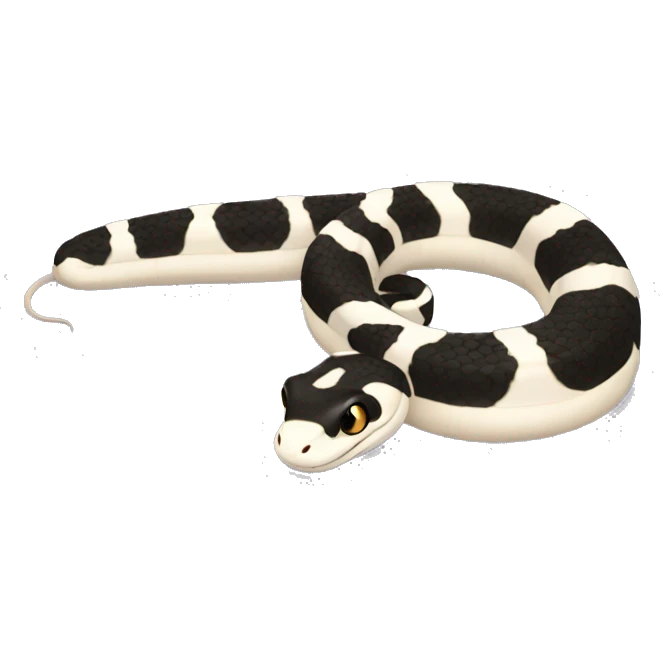 Pied Snake curled up emoji