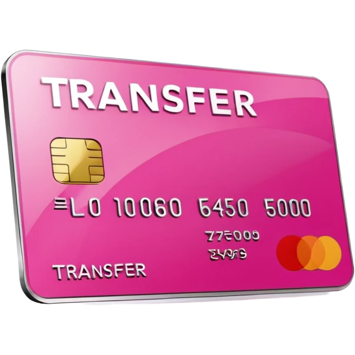 pink credit card transfer emoji