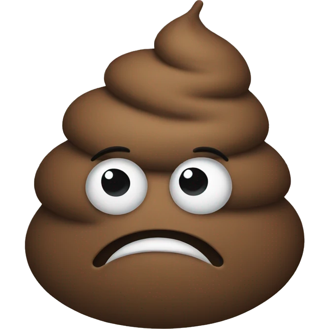 Poop with face emoji