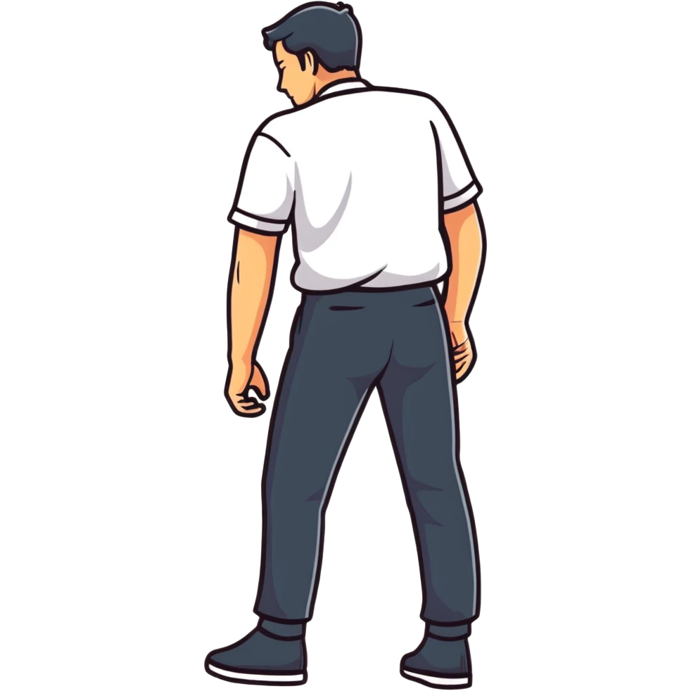 man with backache emoji
