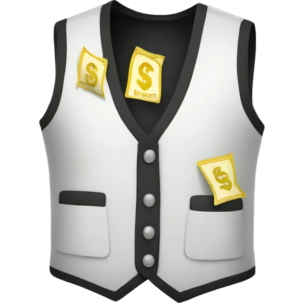 vest with money falling around i emoji