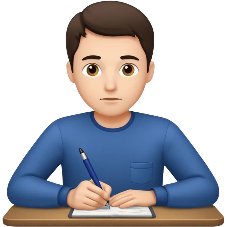 light man writing emoji