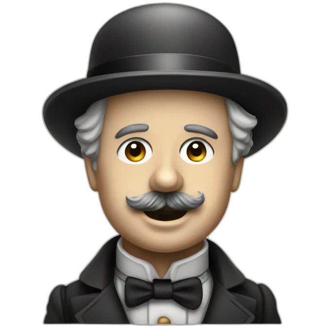 Charlie chaplin in a war emoji