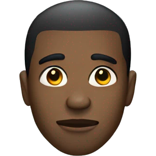 black guy with fade cut with big nose emoji