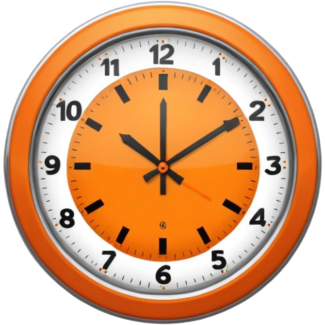 orange clock emoji
