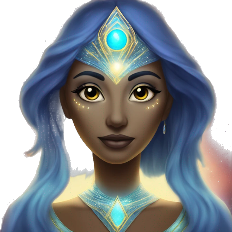 Pleiadian radiant glowing diva woman female third eye emoji