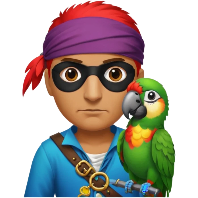 pirate and parrot emoji