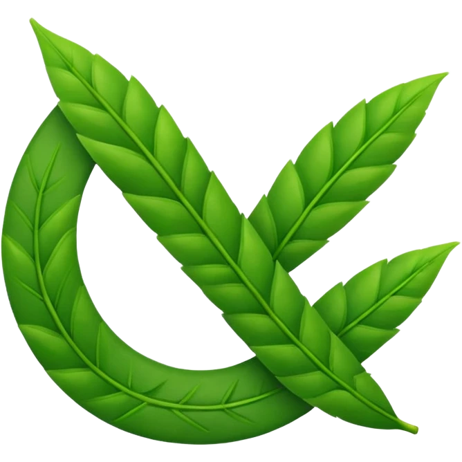 check mark made out of plants emoji