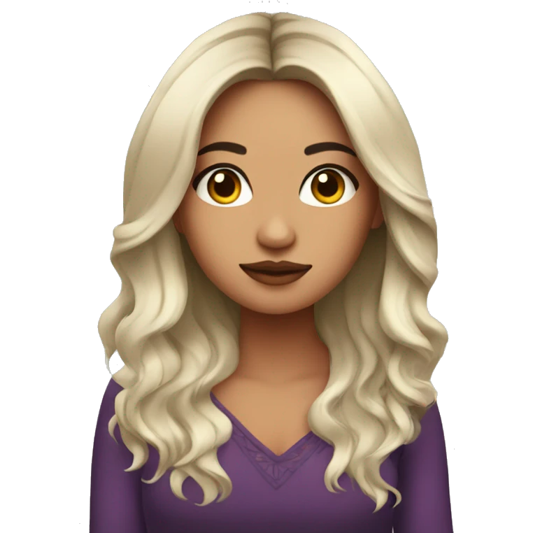 A beautiful Mexican girl with long lashes and layered hair  emoji