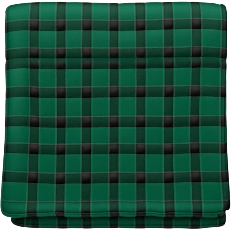 tartan blanket dark green folded  emoji
