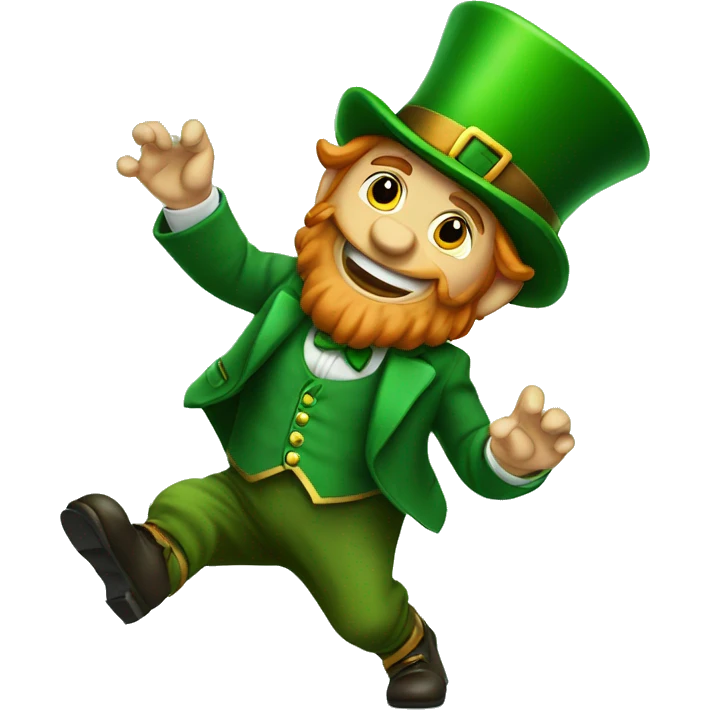Leprechauns dancing emoji
