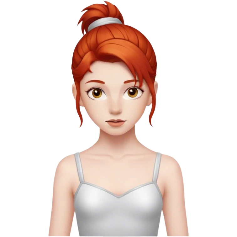 Red haired teenage dancer emoji
