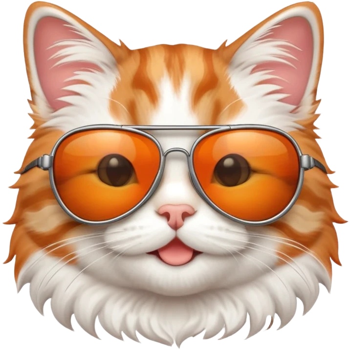Smiling cat with aviator sunglasses emoji