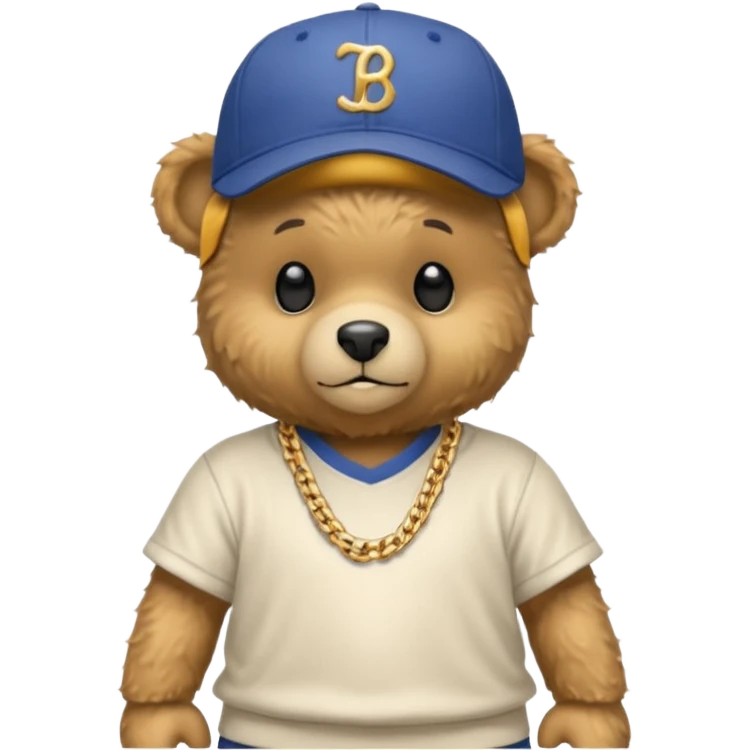 Teddy bear wearing like a rapper  emoji