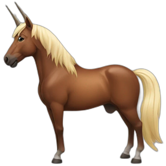 Horse with two horns emoji