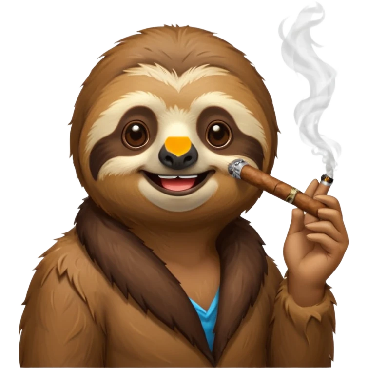 Un perezoso fumando emoji