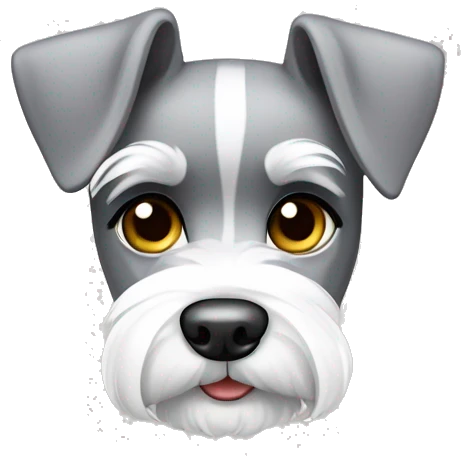 Gray and white mini schnauzer emoji