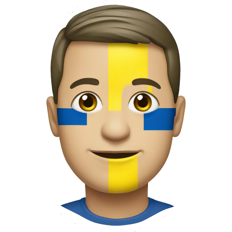 Zelenskyi with flag of Ukraine  emoji