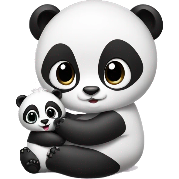 mommy panda with a baby panda emoji