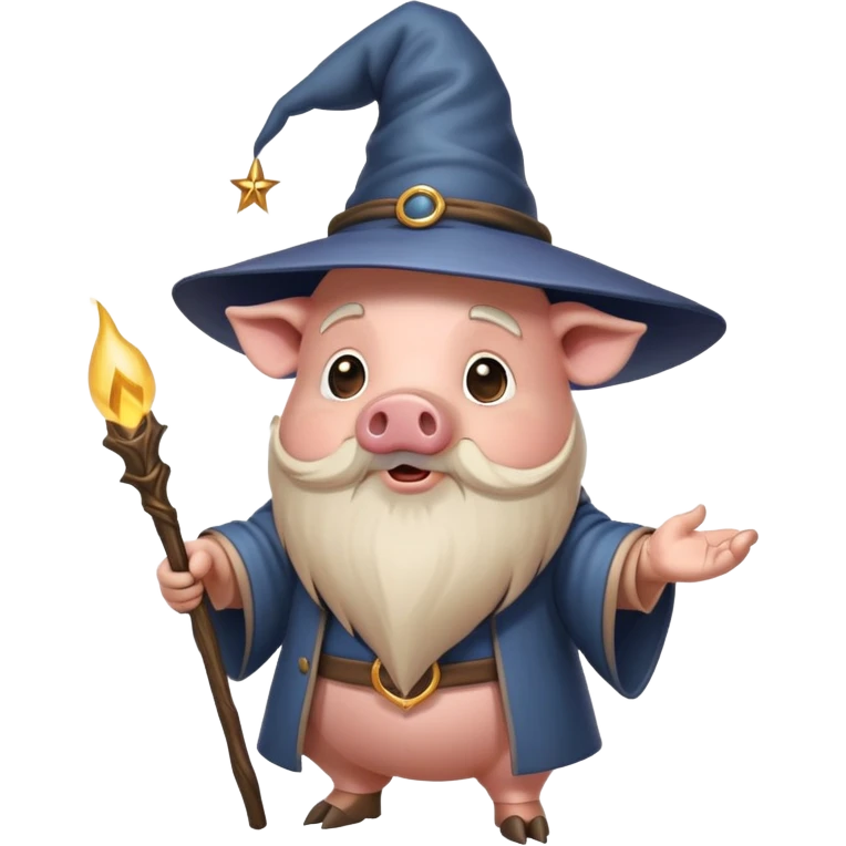 pig wizard casting a spell emoji