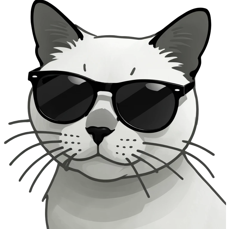 Cat with sunglasses emoji