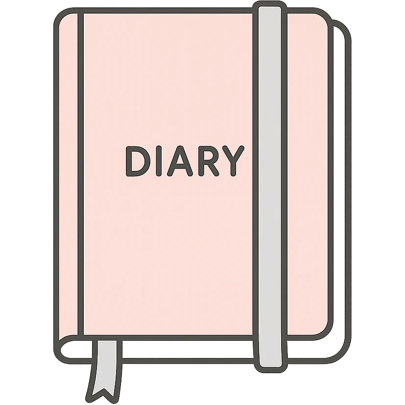 a pink diary emoji