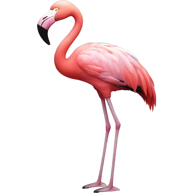 Farting flamingo emoji