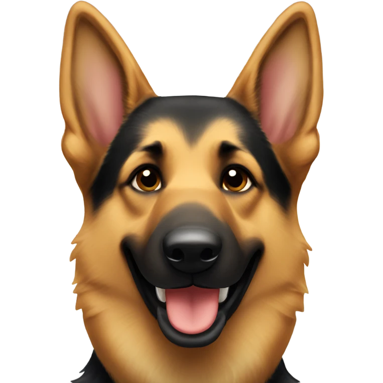 German shepherd smiling emoji