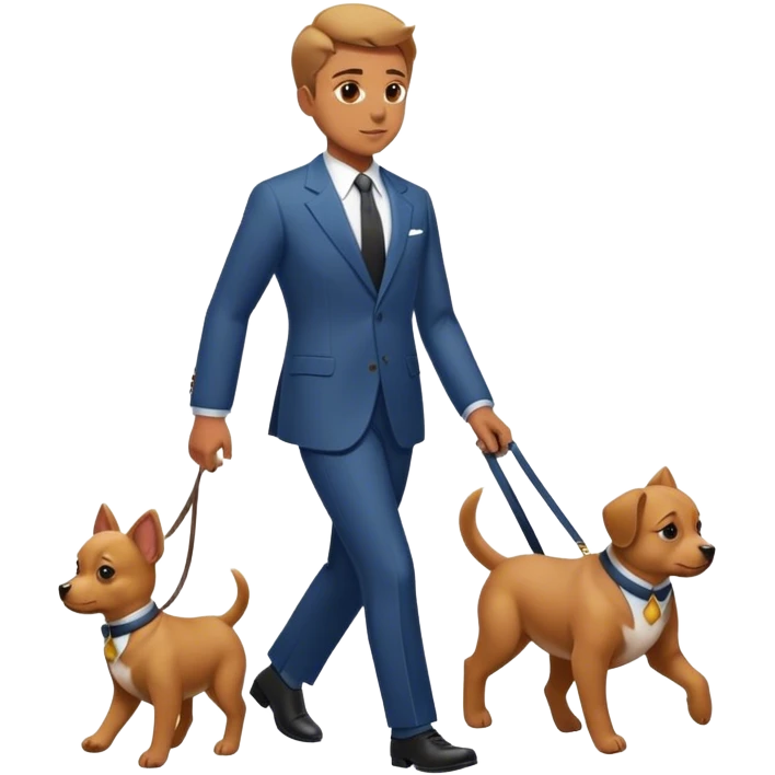 Mafia Boss walking puppy  emoji