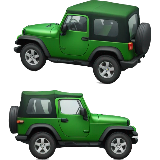 A green Jeep  emoji