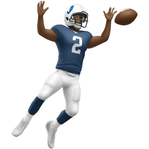 A quarterback throwing a pick 6 emoji