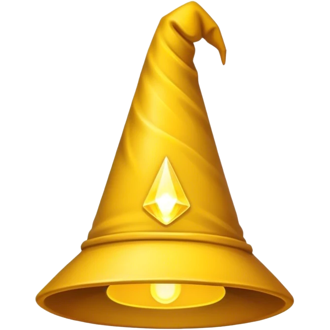 wizard hat glow yellow emoji