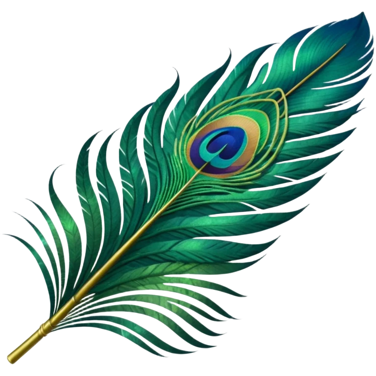 Peacock feather and money emoji