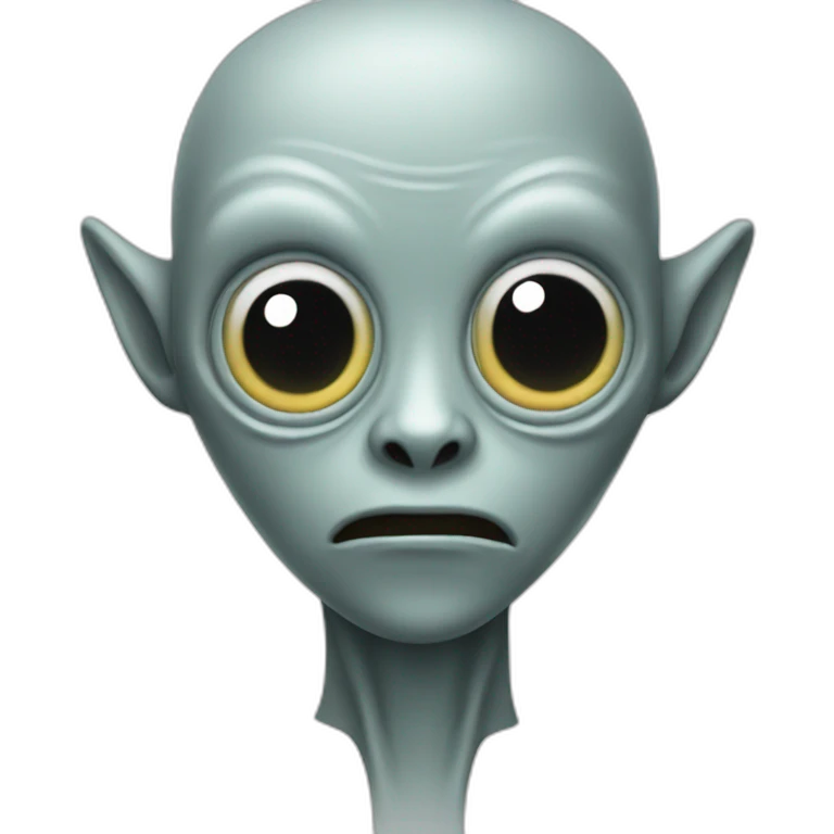 Alien gris con cámara  emoji
