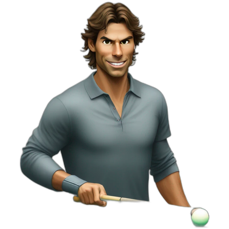 rafael nadal qui joue au billard emoji