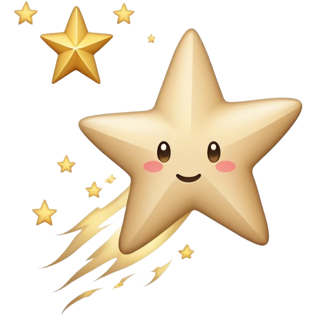 beige shooting star emoji