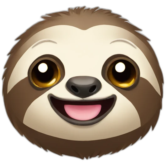 sloth smiling emoji