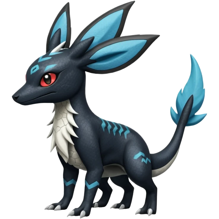 Salandit-Amaura-Umbreon-Silvally-fusion (full body) emoji