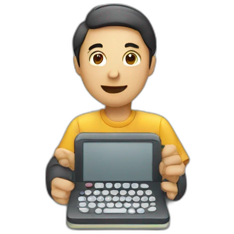 typing in cellphone emoji
