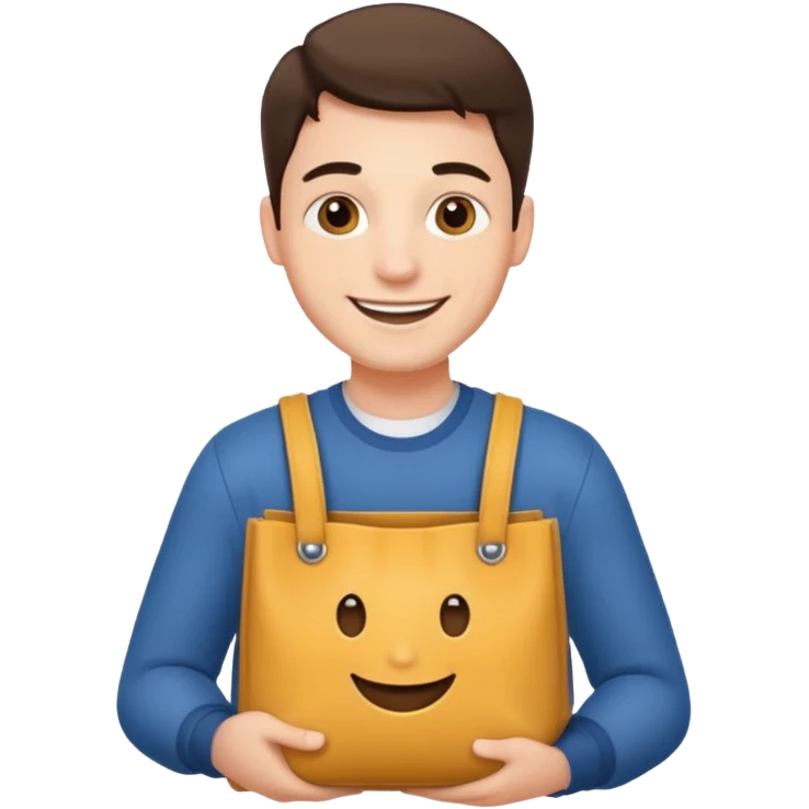 man with bag emoji