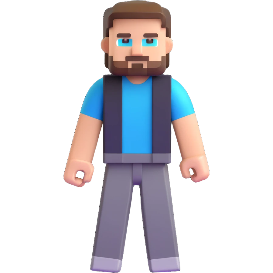 Minecraft Steve character emoji