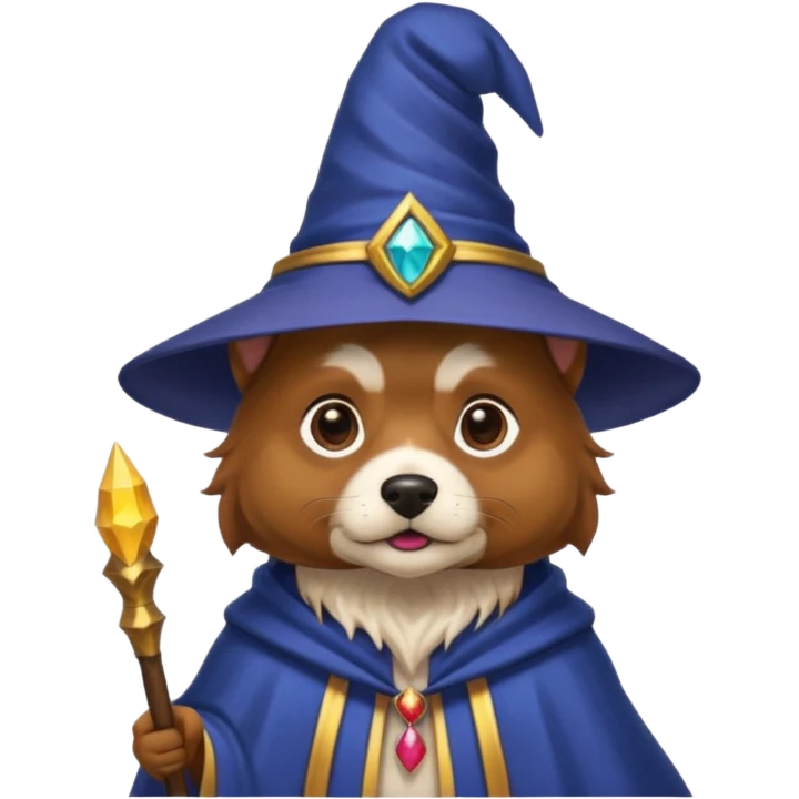 Dog wizard emoji