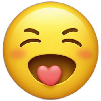 emoji of a yellow face with heart eyes but crying with joy emoji