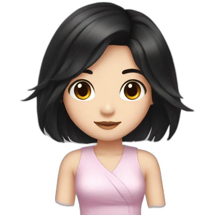 Beautiful girl,Black hair,long hair,Black eyes,Chinese emoji