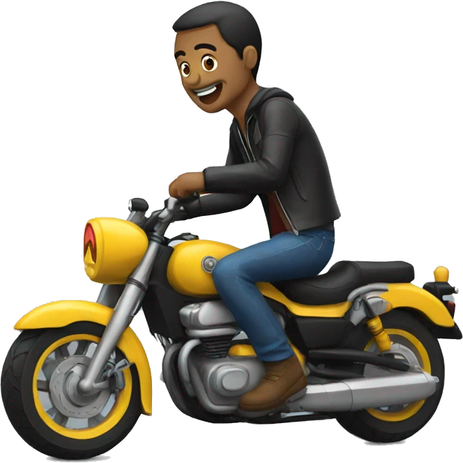 Chat en moto emoji