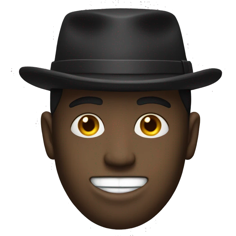 Guy with ski mask and tophat emoji